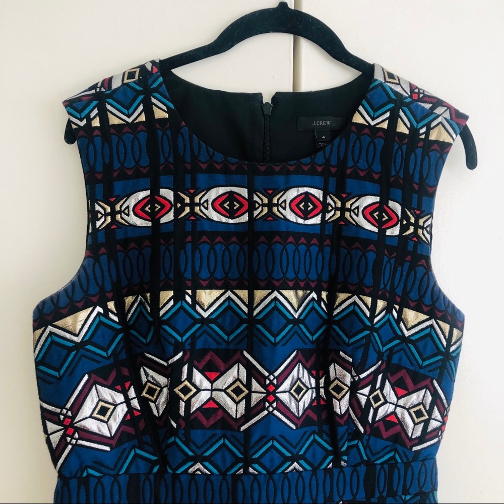 J. Crew Multicolor Geometric Dress - Picture 2 of 4